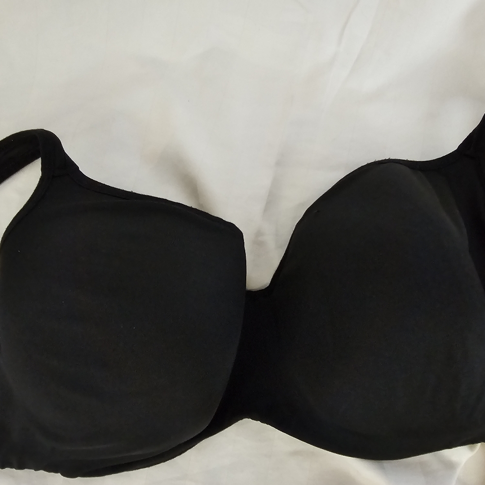 Layne Bryant Smooth Lightly Lined Balconette Bra 40 DDD Black